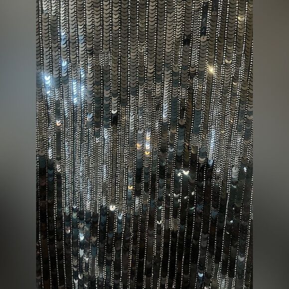 All Saints Mabli Hand Embellished Cocktail Dress Sz 0-6 Black Sequins - Picture 4 of 11